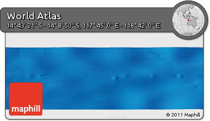 Physical Panoramic Map of the Area around 14° 26' 6" S, 118° 13' 29" E