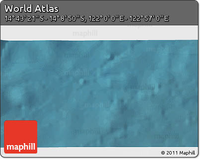 Satellite 3D Map of the Area around 14° 26' 6" S, 122° 28' 29" E