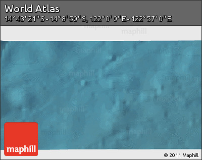 Satellite 3D Map of the Area around 14° 26' 6" S, 122° 28' 29" E