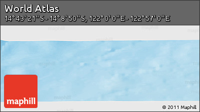 Physical Panoramic Map of the Area around 14° 26' 6" S, 122° 28' 29" E