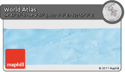 Political Panoramic Map of the Area around 14° 26' 6" S, 122° 28' 29" E
