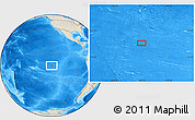 Shaded Relief Location Map of the area around 14° 26' 6" S, 123° 10' 30" W