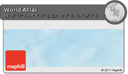 Physical Panoramic Map of the Area around 14° 26' 6" S, 124° 10' 30" E