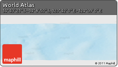 Physical Panoramic Map of the Area around 14° 26' 6" S, 124° 10' 30" E