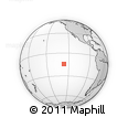 Outline Map of the Area around 14° 26' 6" S, 126° 34' 29" W, rectangular outline