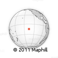 Outline Map of the Area around 14° 26' 6" S, 135° 55' 30" W, rectangular outline