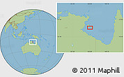Savanna Style Location Map of the area around 14° 26' 6" S, 136° 55' 30" E