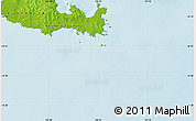 Physical Map of the area around 14° 26' 6" S, 136° 55' 30" E