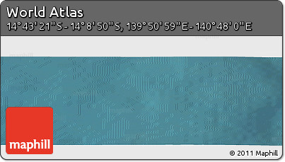 Satellite Panoramic Map of the Area around 14° 26' 6" S, 140° 19' 29" E
