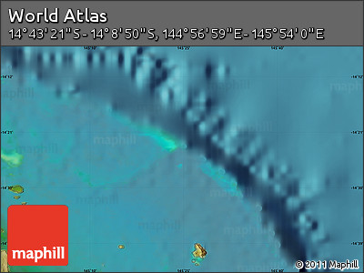 Satellite Map of the Area around 14° 26' 6" S, 145° 25' 30" E