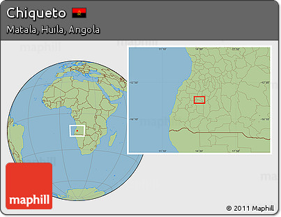 Savanna Style Location Map of Chiqueto