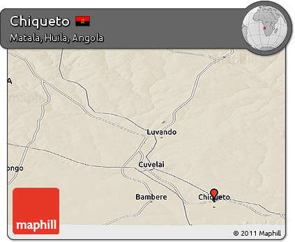 Shaded Relief Panoramic Map of Chiqueto