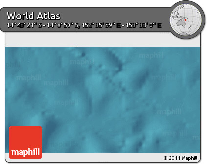 Satellite 3D Map of the Area around 14° 26' 6" S, 153° 4' 29" E