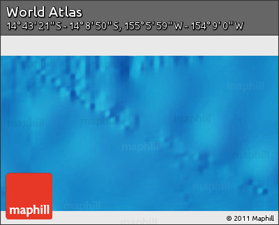 Shaded Relief 3D Map of the Area around 14° 26' 6" S, 154° 37' 30" W