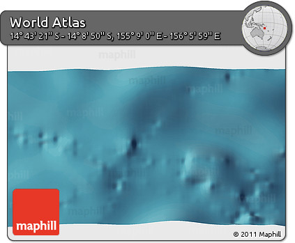 Satellite 3D Map of the Area around 14° 26' 6" S, 155° 37' 30" E