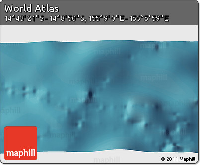 Satellite 3D Map of the Area around 14° 26' 6" S, 155° 37' 30" E