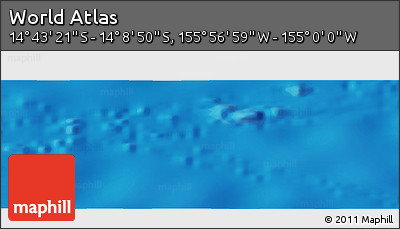 Physical Panoramic Map of the Area around 14° 26' 6" S, 155° 28' 29" W