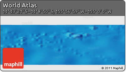 Physical Panoramic Map of the Area around 14° 26' 6" S, 155° 28' 29" W