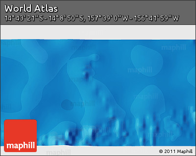 Political 3D Map of the Area around 14° 26' 6" S, 157° 10' 30" W