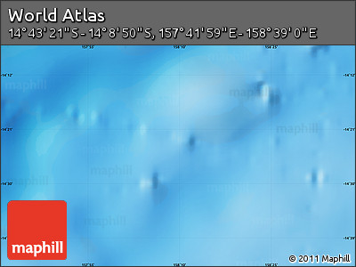 Physical Map of the Area around 14° 26' 6" S, 158° 10' 30" E