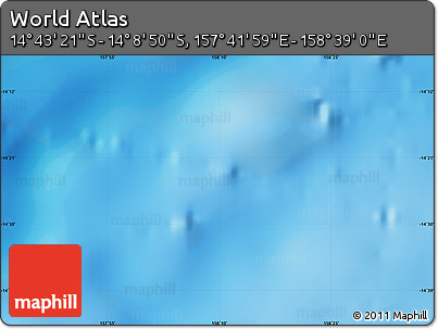Physical Map of the Area around 14° 26' 6" S, 158° 10' 30" E