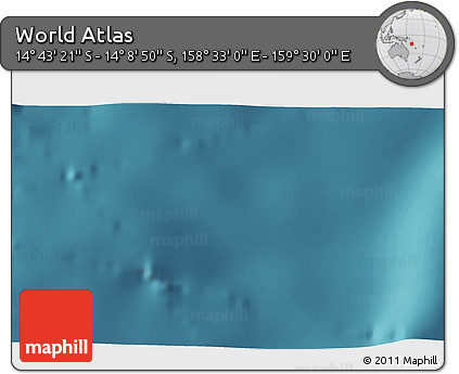 Satellite 3D Map of the Area around 14° 26' 6" S, 159° 1' 30" E