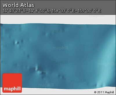 Satellite 3D Map of the Area around 14° 26' 6" S, 159° 1' 30" E