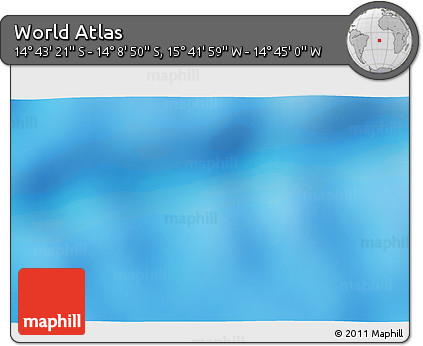 Shaded Relief 3D Map of the Area around 14° 26' 6" S, 15° 13' 29" W
