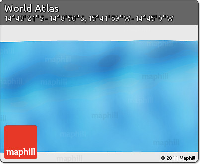 Shaded Relief 3D Map of the Area around 14° 26' 6" S, 15° 13' 29" W