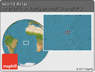 Satellite Location Map of the Area around 14° 26' 6" S, 15° 13' 29" W