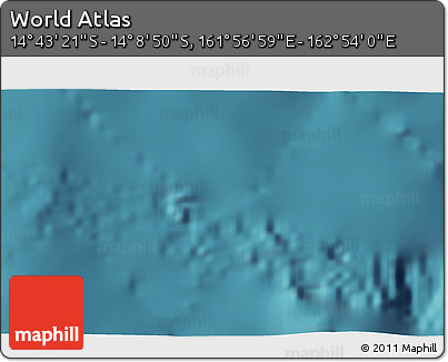 Satellite 3D Map of the Area around 14° 26' 6" S, 162° 25' 30" E