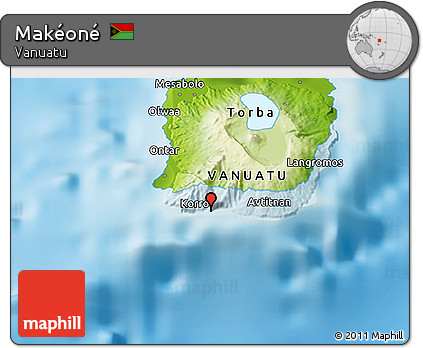 Physical 3D Map of Makéoné