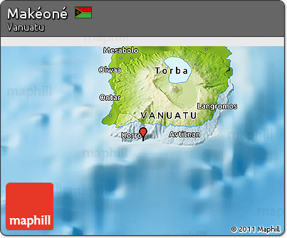 Physical 3D Map of Makéoné