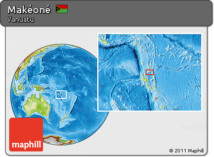 Physical Location Map of Makéoné