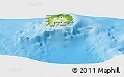 Physical Panoramic Map of the area around 14° 26' 6" S, 167° 31' 30" E