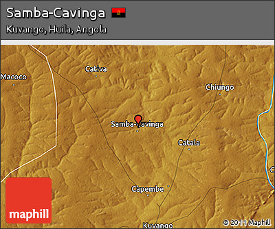 Physical 3D Map of Samba-Cavinga