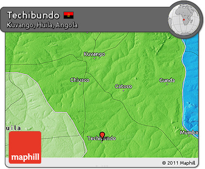 Political 3D Map of Techibundo