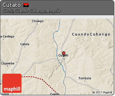Shaded Relief 3D Map of Cutato