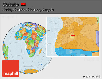Political Location Map of Cutato