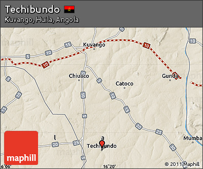 Shaded Relief Map of Techibundo