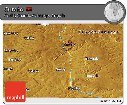 Physical Panoramic Map of Cutato