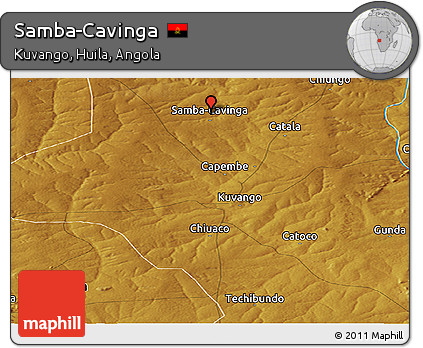 Physical Panoramic Map of Samba-Cavinga