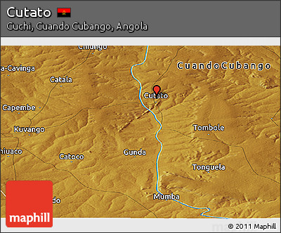 Physical Panoramic Map of Cutato