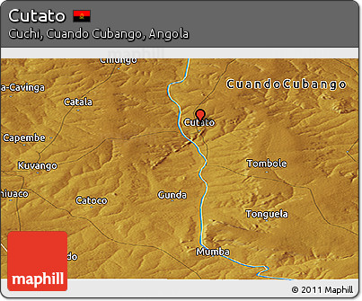 Physical Panoramic Map of Cutato