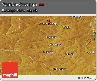 Physical Panoramic Map of Samba-Cavinga
