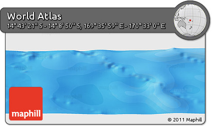 Political Panoramic Map of the Area around 14° 26' 6" S, 170° 4' 29" E