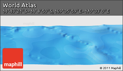 Political Panoramic Map of the Area around 14° 26' 6" S, 170° 4' 29" E