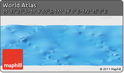Physical Panoramic Map of the Area around 14° 26' 6" S, 171° 46' 30" E