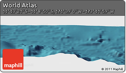 Satellite Panoramic Map of the Area around 14° 26' 6" S, 174° 10' 30" W
