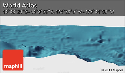 Satellite Panoramic Map of the Area around 14° 26' 6" S, 174° 10' 30" W